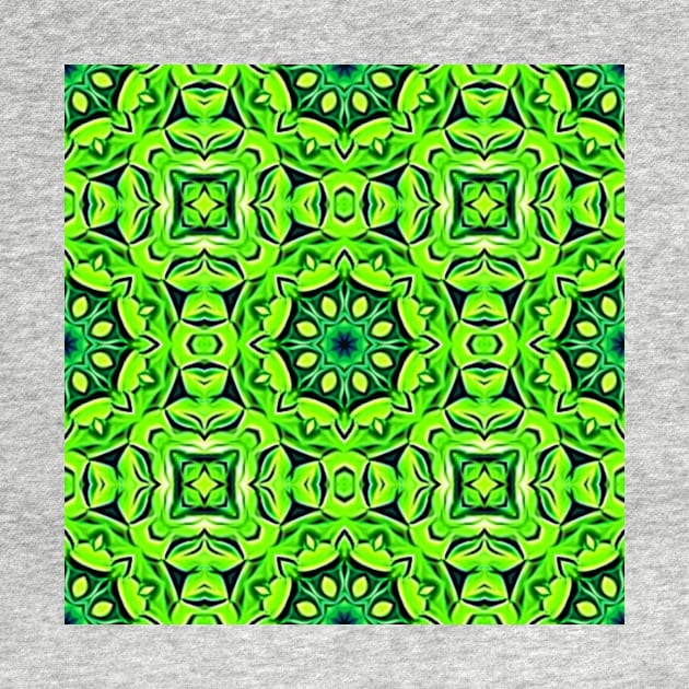 Pretty Green Leaves Lucky Clover Greenery Pattern 8 by BubbleMench